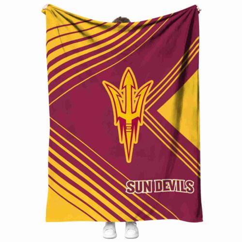 arizona state sun devils diagonal stripes maroon blanket best selling