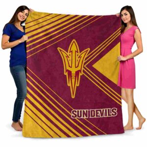 arizona state sun devils diagonal stripes maroon blanket fashion forward