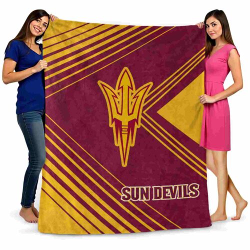 arizona state sun devils diagonal stripes maroon blanket fashion forward