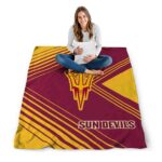 arizona state sun devils diagonal stripes maroon blanket high quality