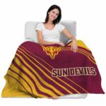 arizona state sun devils diagonal stripes maroon blanket latest model