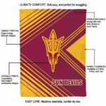 arizona state sun devils diagonal stripes maroon blanket new arrival