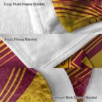 arizona state sun devils diagonal stripes maroon blanket premium grade