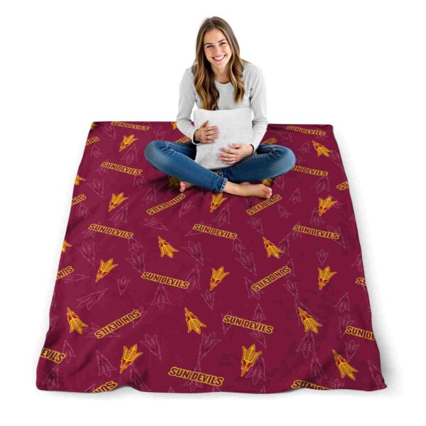 arizona state sun devils diehard fans maroon blanket high quality
