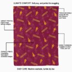 arizona state sun devils diehard fans maroon blanket new arrival
