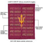 arizona state sun devils fan pride maroon blanket new arrival