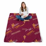 arizona state sun devils fan spirit maroon blanket high quality