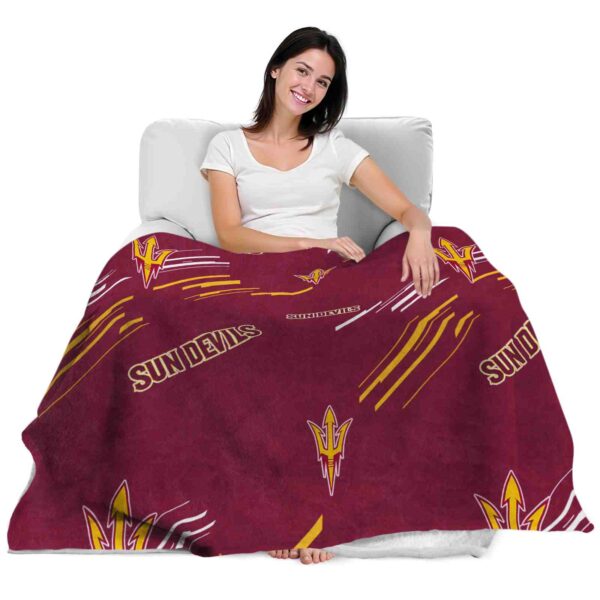 arizona state sun devils fan spirit maroon blanket latest model