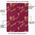 arizona state sun devils fan spirit maroon blanket new arrival