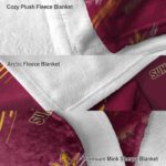 arizona state sun devils fan spirit maroon blanket premium grade