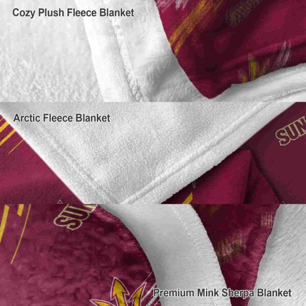 arizona state sun devils fan spirit maroon blanket premium grade