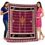 arizona state sun devils football field maroon blanket fashion forward