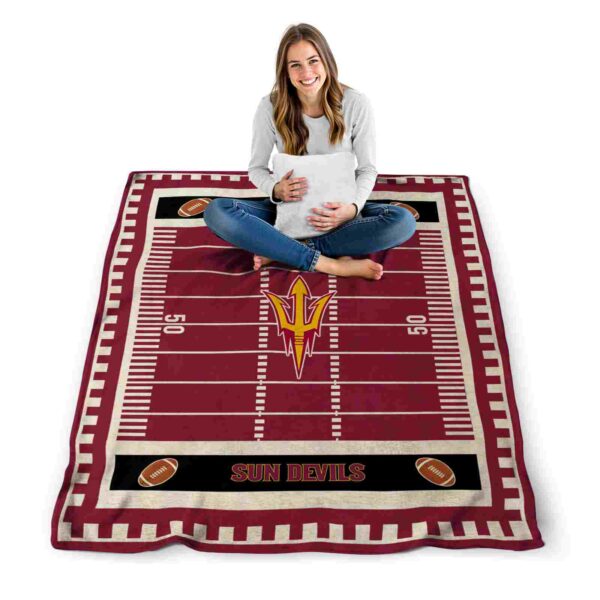 arizona state sun devils football field maroon blanket high quality