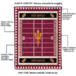 arizona state sun devils football field maroon blanket new arrival