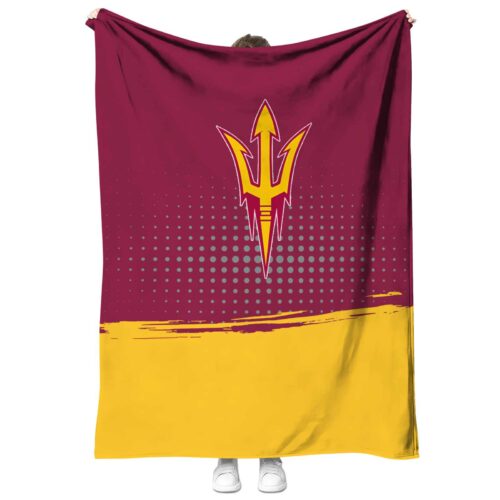 arizona state sun devils gradient dots maroon blanket best selling