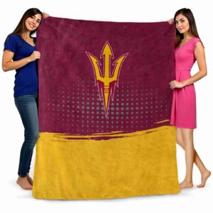 arizona state sun devils gradient dots maroon blanket fashion forward