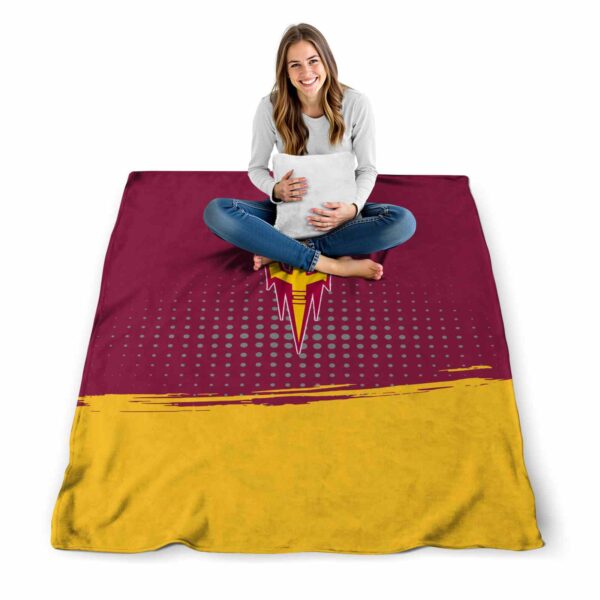 arizona state sun devils gradient dots maroon blanket high quality