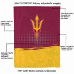 arizona state sun devils gradient dots maroon blanket new arrival