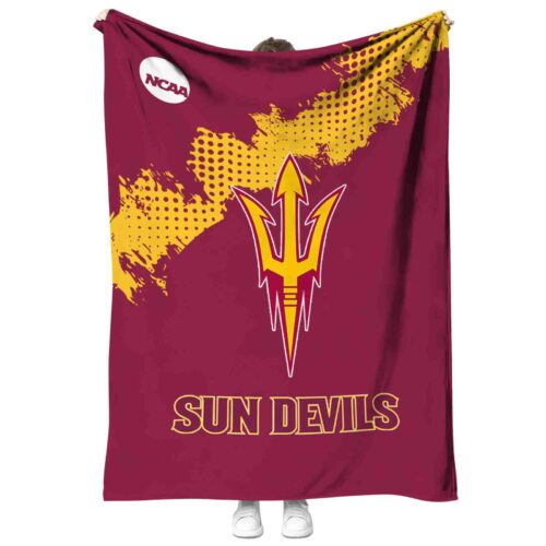 arizona state sun devils grunge texture maroon blanket best selling