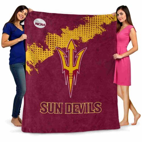 arizona state sun devils grunge texture maroon blanket fashion forward