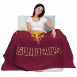arizona state sun devils grunge texture maroon blanket best selling