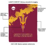 arizona state sun devils grunge texture maroon blanket best selling