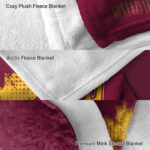 arizona state sun devils grunge texture maroon blanket best selling