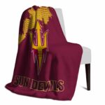 arizona state sun devils grunge texture maroon blanket best selling