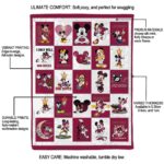 arizona state sun devils mickey minnie maroon white blanket new arrival