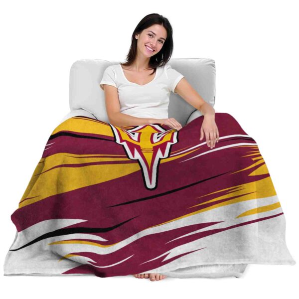 arizona state sun devils paint streaks maroon white blanket latest model