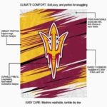 arizona state sun devils paint streaks maroon white blanket new arrival