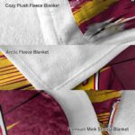 arizona state sun devils paint streaks maroon white blanket premium grade