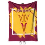 arizona state sun devils splatter effect maroon blanket best selling