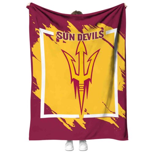 arizona state sun devils splatter effect maroon blanket best selling