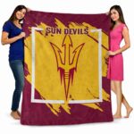 arizona state sun devils splatter effect maroon blanket best selling