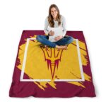arizona state sun devils splatter effect maroon blanket best selling