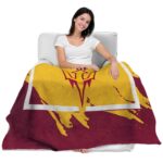 arizona state sun devils splatter effect maroon blanket best selling