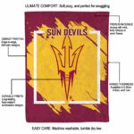 arizona state sun devils splatter effect maroon blanket best selling