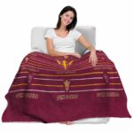 arizona state sun devils striped pattern maroon blanket latest model
