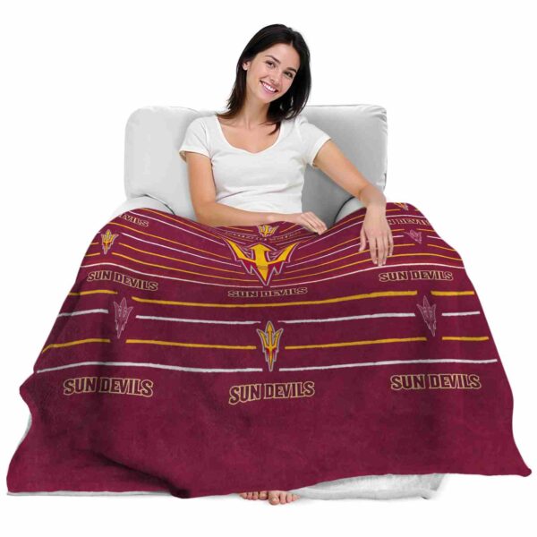 arizona state sun devils striped pattern maroon blanket latest model