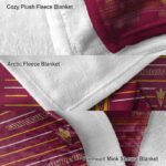 arizona state sun devils striped pattern maroon blanket premium grade