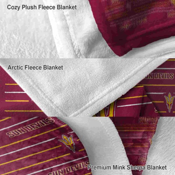 arizona state sun devils striped pattern maroon blanket premium grade