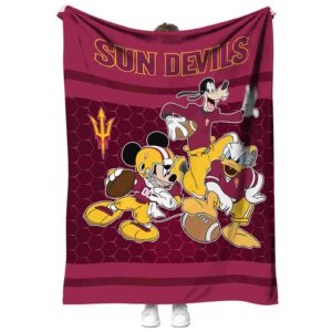 arizona state sun devils three musketeers maroon blanket best selling