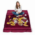 arizona state sun devils three musketeers maroon blanket best selling