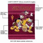 arizona state sun devils three musketeers maroon blanket best selling