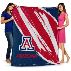 arizona wildcats brushstrokes red white blanket fashion forward