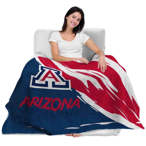 arizona wildcats brushstrokes red white blanket latest model