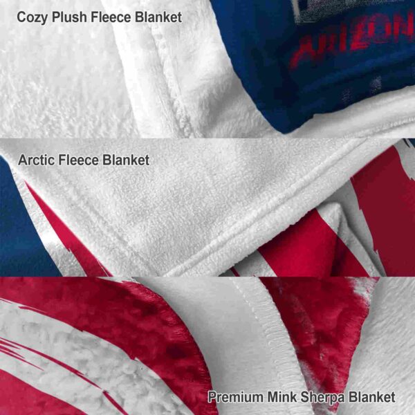 arizona wildcats brushstrokes red white blanket premium grade