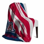 arizona wildcats brushstrokes red white blanket top rated