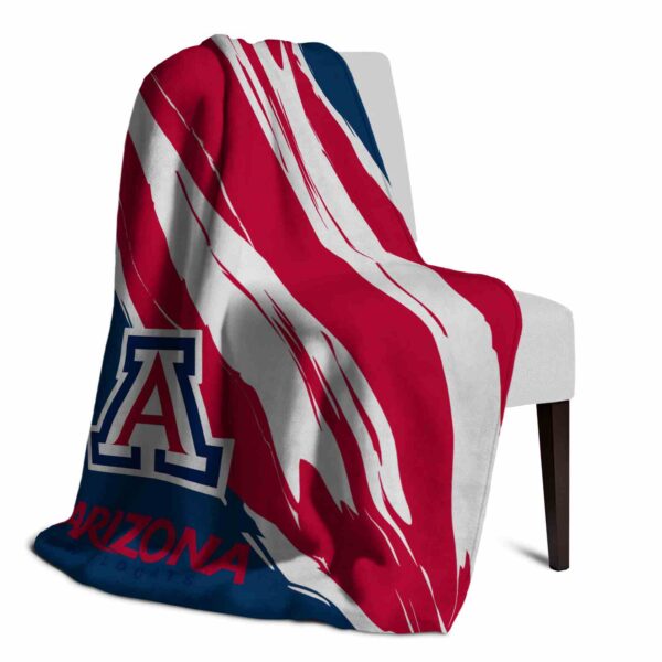 arizona wildcats brushstrokes red white blanket top rated
